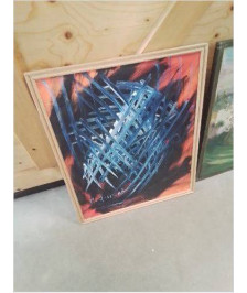 HUILE SUR TOILE ABSTRAIT M.GAURAT