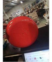 SEAU A GLACE RESINE ROUGE SELTON DESIGN ERIK MAGNUSSEN ANNÉES 60