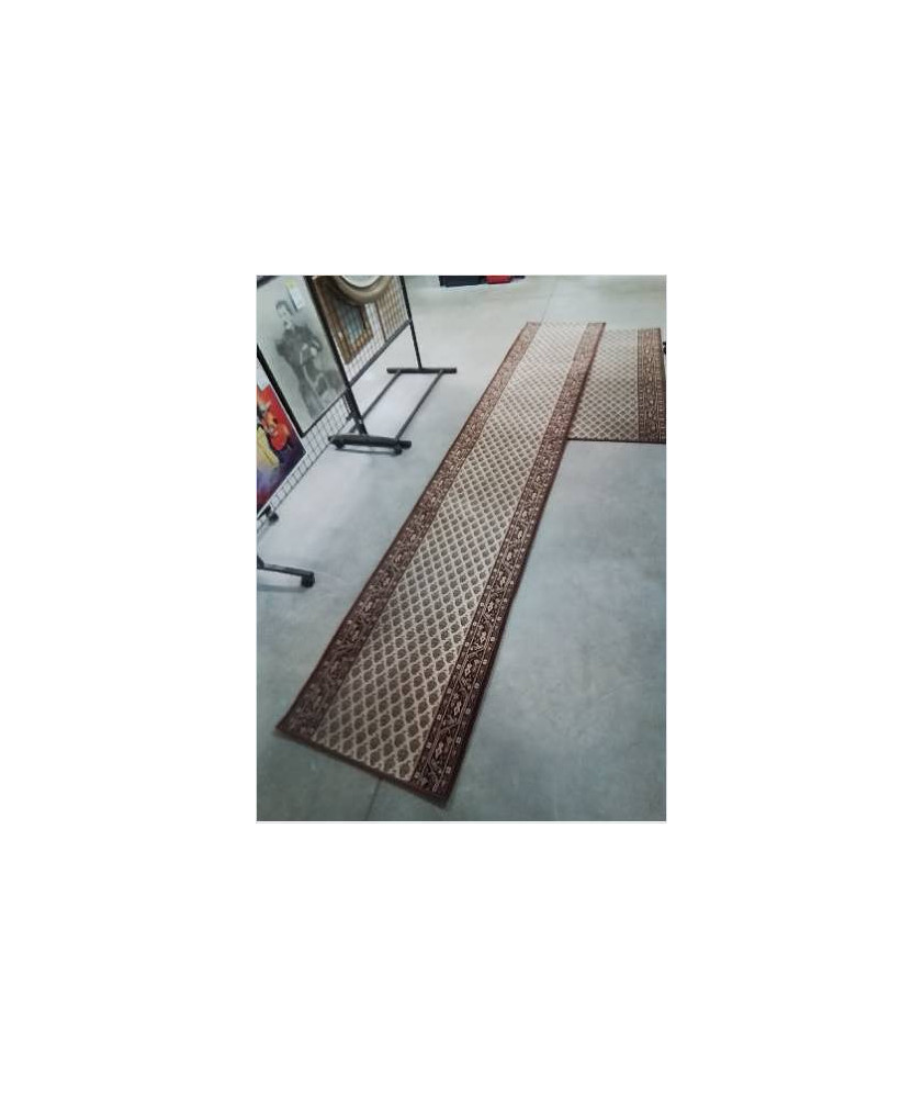 DESCENTE DE LIT MARRON ECRU 360X67CM