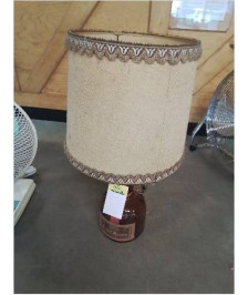 LAMPE BOUTEILLE GRAND MARNIER AJ TISSU OCRE