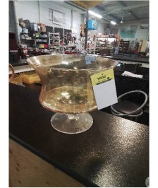 BOUGEOIR VERRE TEINTÉ ORANGE SUR PIEDOUCHE PARTYLITE