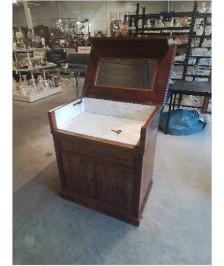 COMMODE ACAJOU CHEMIN DE FER NAPOLEON III  2 PORTES 1 TIROIR