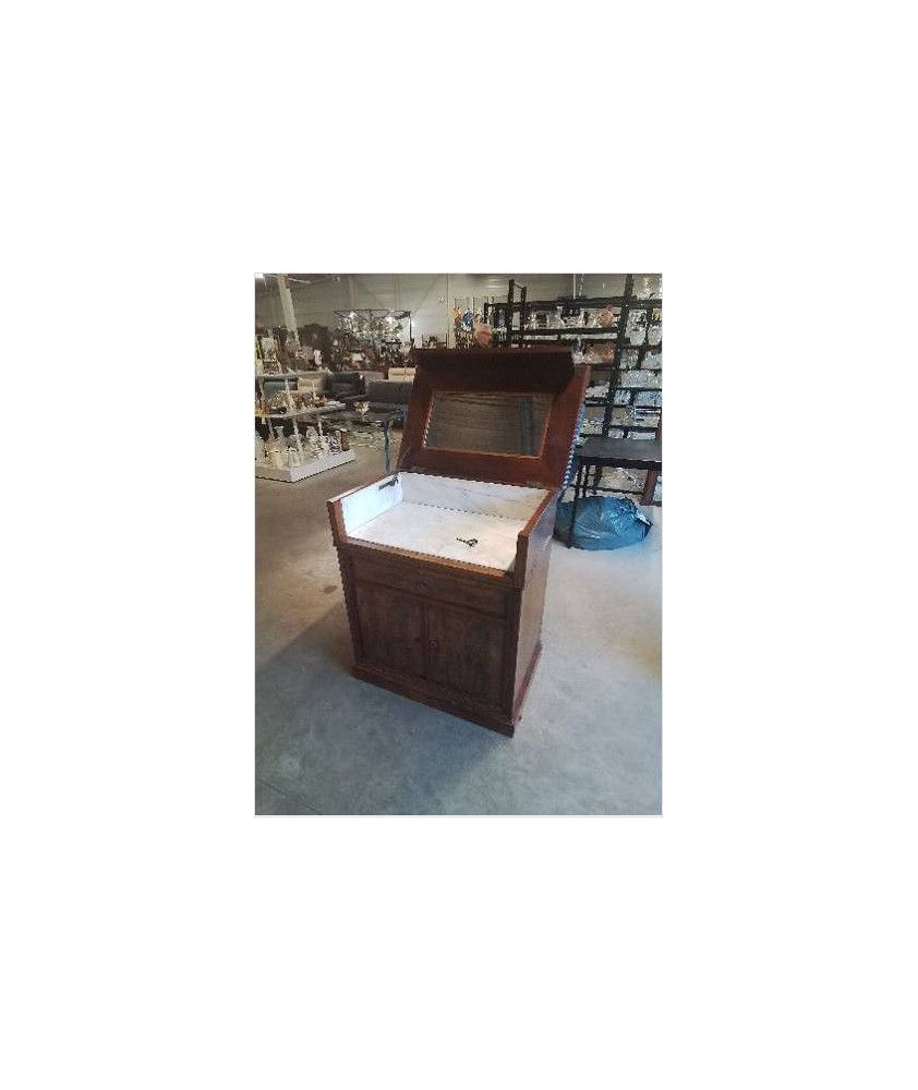 COMMODE ACAJOU CHEMIN DE FER NAPOLEON III  2 PORTES 1 TIROIR
