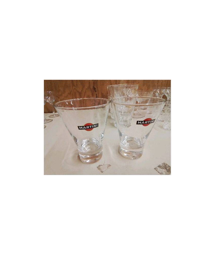 LOT DE 2 VERRES MARTINI 