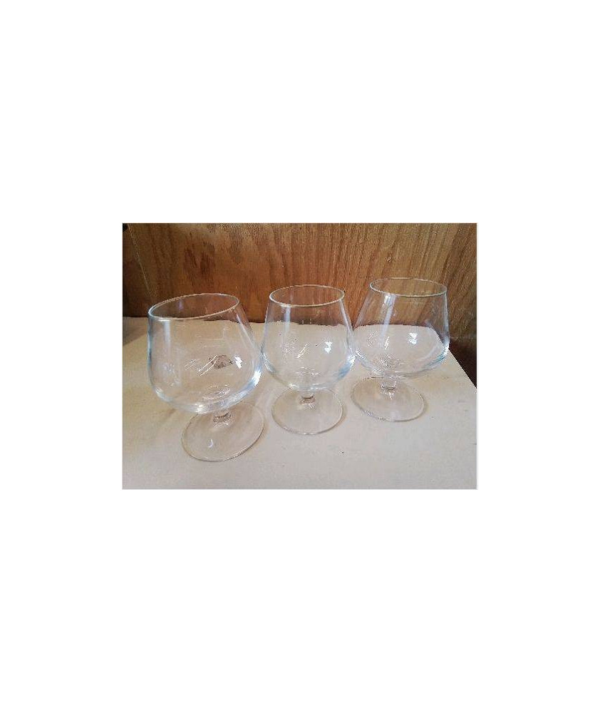 LOT DE 3 VERRES A COGNAC
