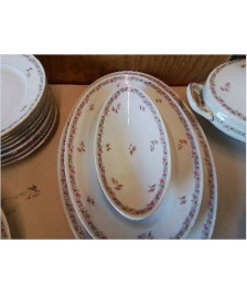 PETIT PLAT OVALE AVEC BORD MOTIF FLORAL 
