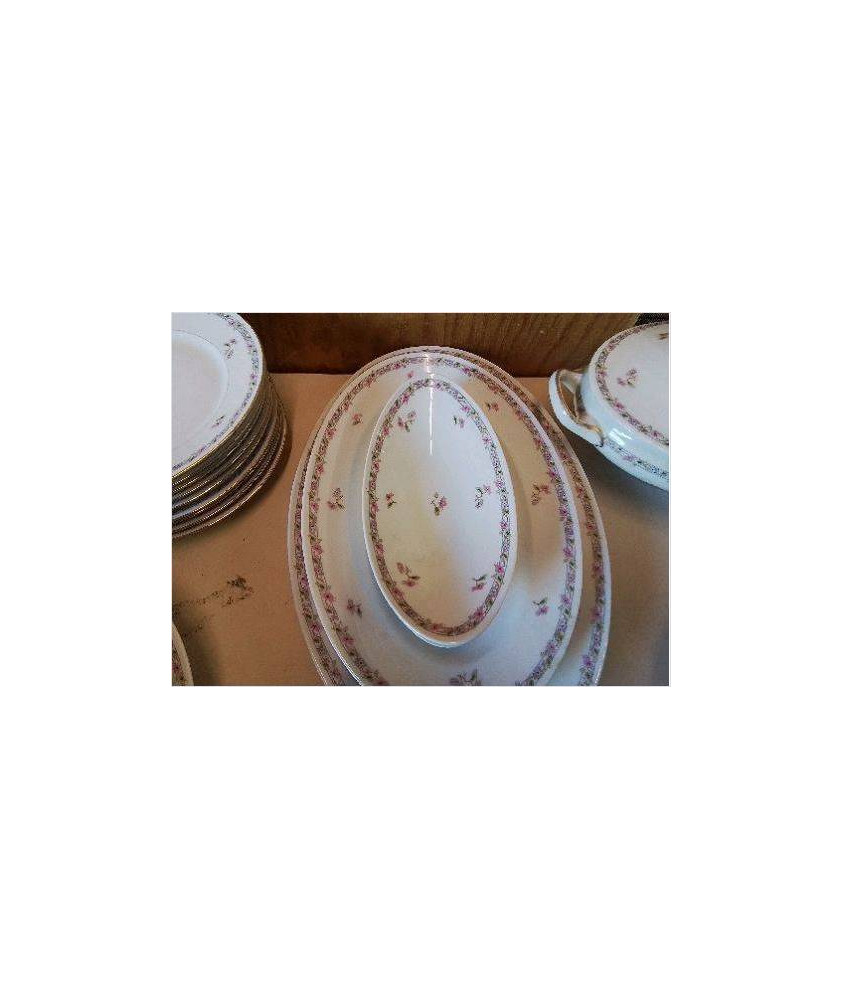 PETIT PLAT OVALE AVEC BORD MOTIF FLORAL 