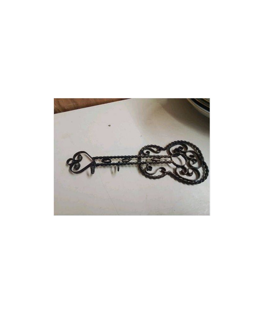 PORTE CLEF EN FER FORGÉ GUITARD 