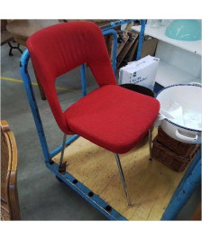 CHAISE VINTAGE ROUGE