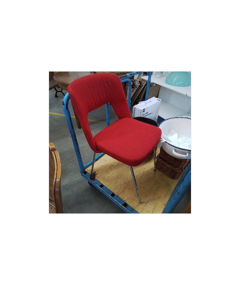 CHAISE VINTAGE ROUGE