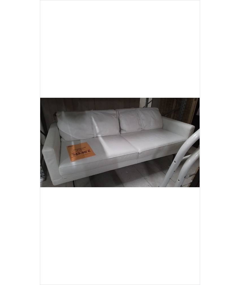 CANAPE CUIR BLANC 