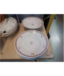 ASSIETTE CREUSE BORD MOTIF FLORAL 