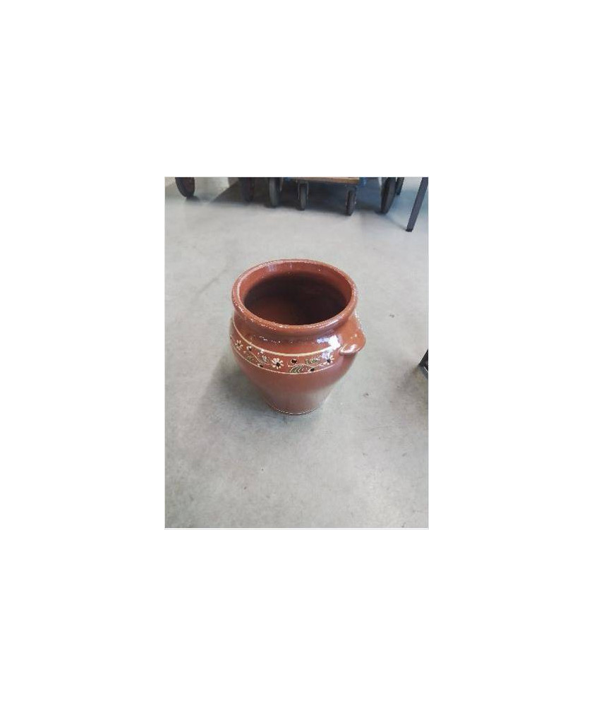POT GRÈS VERNISSE A OREILLES 