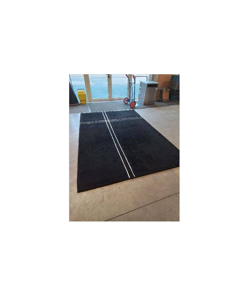 TAPIS LAINE FAIT MAIN NOIR ET ARGENTÉ ROCHEBOBOIS SQUARE NOIR 200X300 TAPIS LAINE FAIT MAIN NOIR ET ARGENTÉ ROCHEBOBOIS SQUARE NOIR 200X300