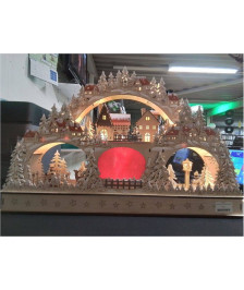 DECOR VILLAGE BOIS NOEL ECLAIRE