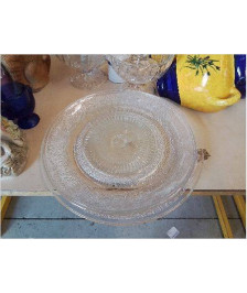 LOT DE 3 PLATS EN VERRE 