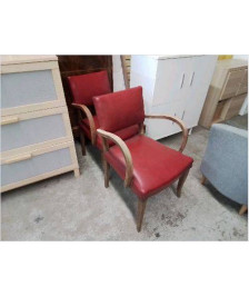 FAUTEUIL BRIDGE SKY ROUGE ANNEE 60