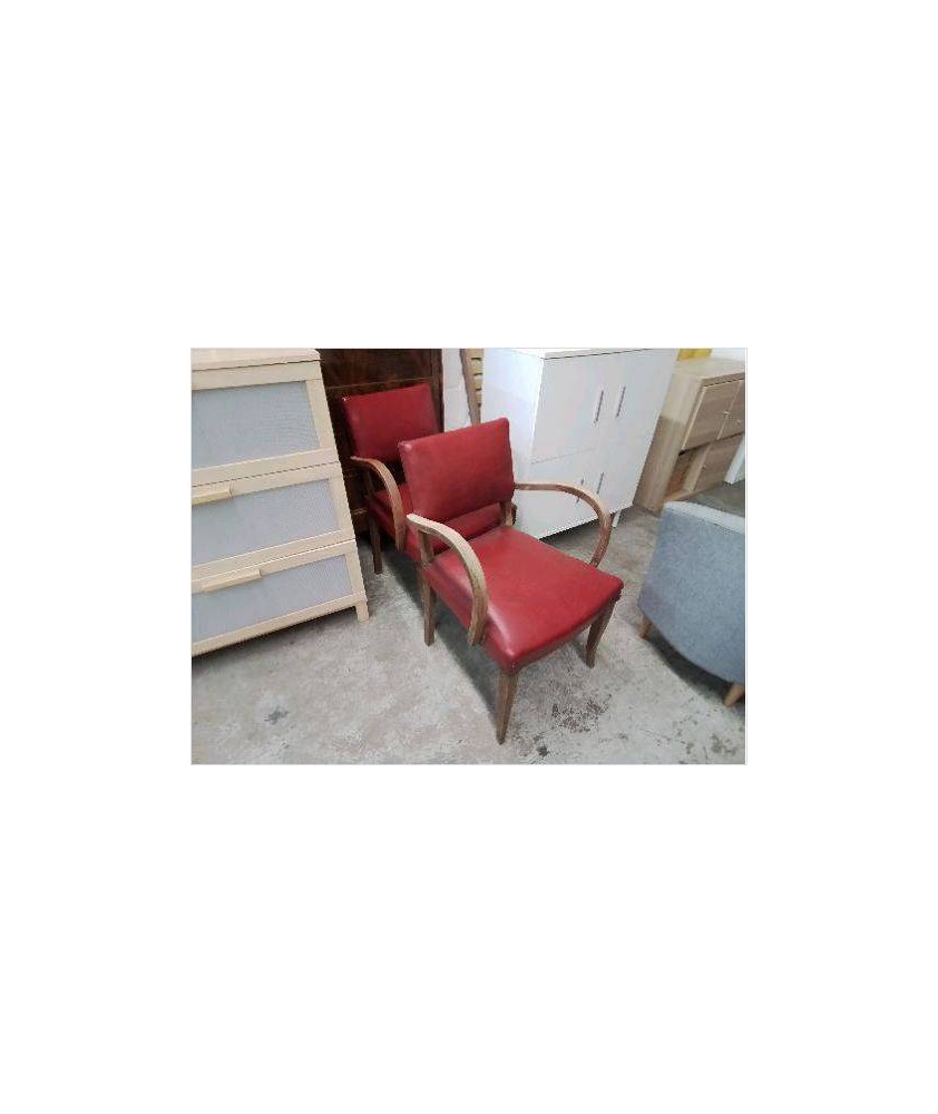 FAUTEUIL BRIDGE SKY ROUGE ANNEE 60