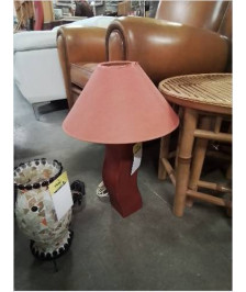 LAMPE CÉRAMIQUE MARRON AJ ORANGÉ 