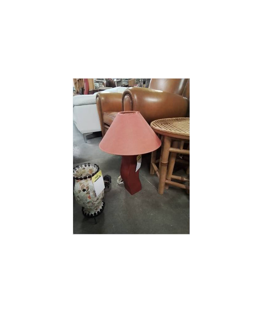LAMPE CÉRAMIQUE MARRON AJ ORANGÉ 