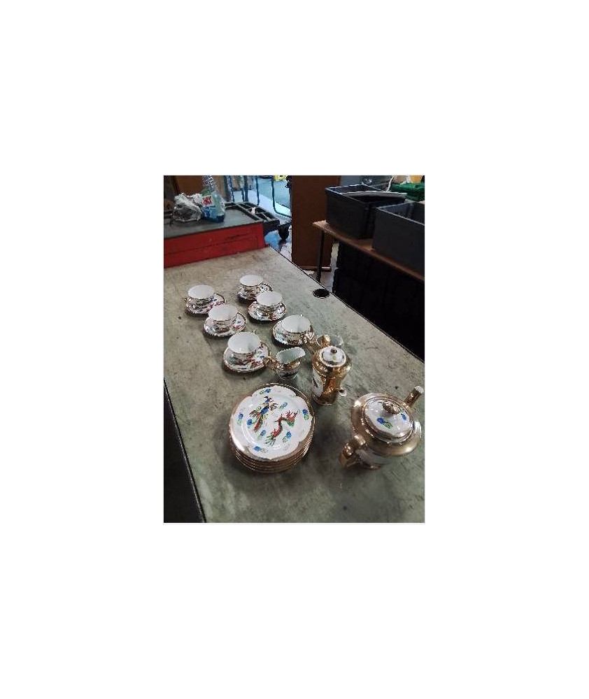 SERVICE A CAFE PORCELAINE DE CHINE 22 PIÈCES 