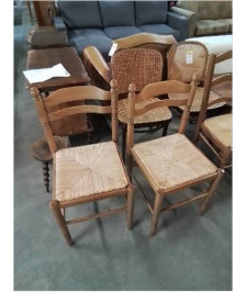 CHAISE DE CUISINE BOIS CLAIR PAILLÉ 