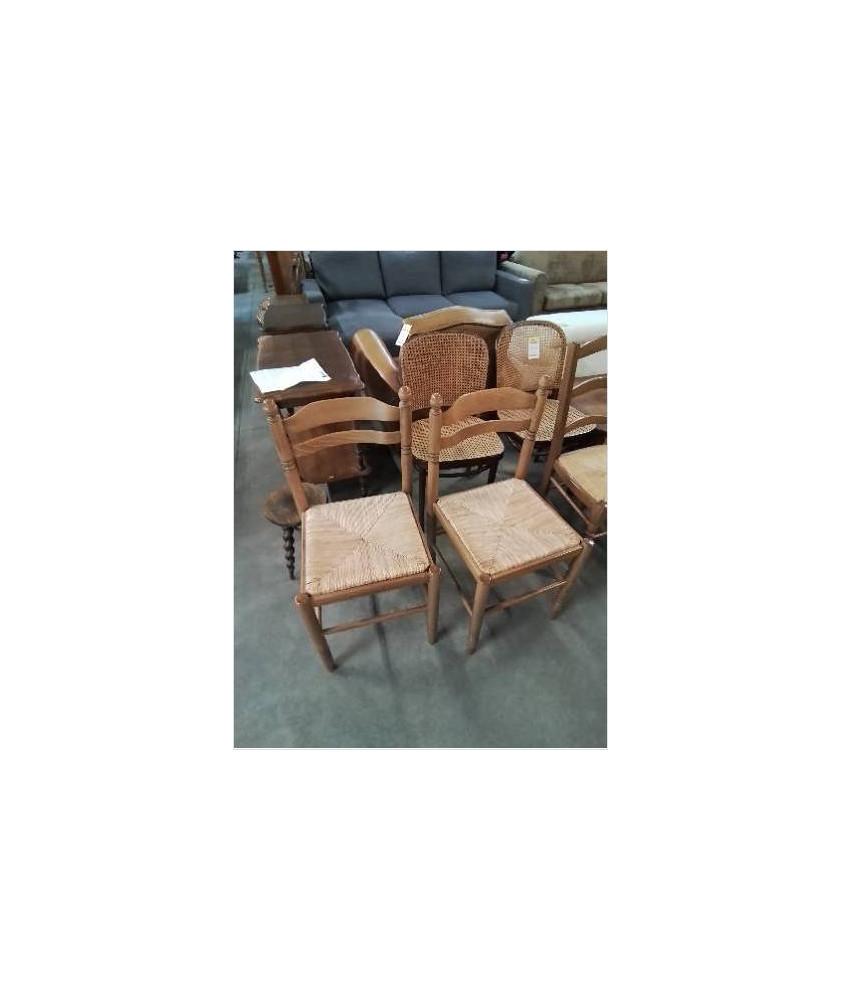 CHAISE DE CUISINE BOIS CLAIR PAILLÉ 