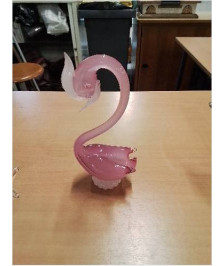 CYGNE VERRE SOUFFLE ROSE