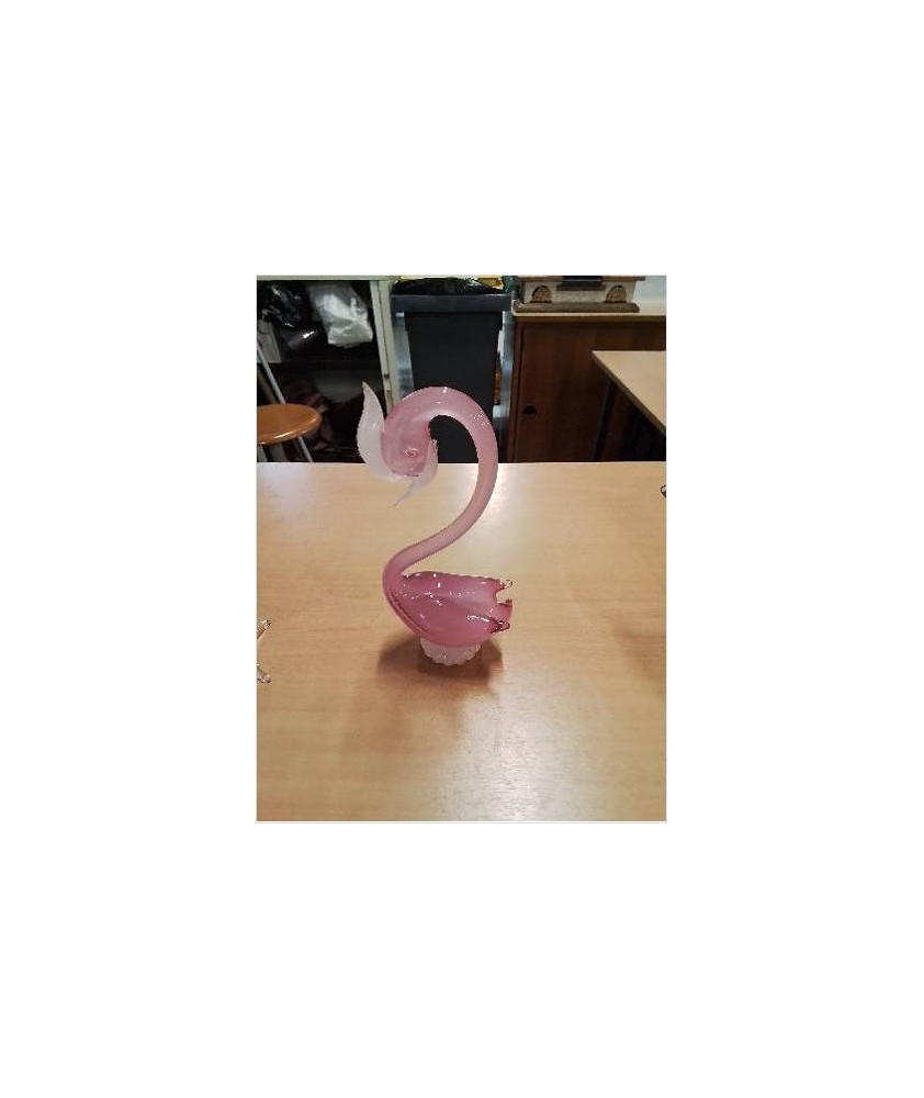 CYGNE VERRE SOUFFLE ROSE
