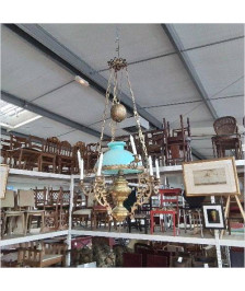 SUSPENSION LAMPE A PETROLE OPALINE