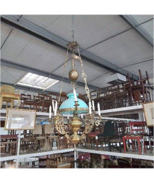SUSPENSION LAMPE A PETROLE OPALINE