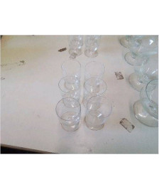 LOT DE 6 PETITS VERRE EN CRISTAL 