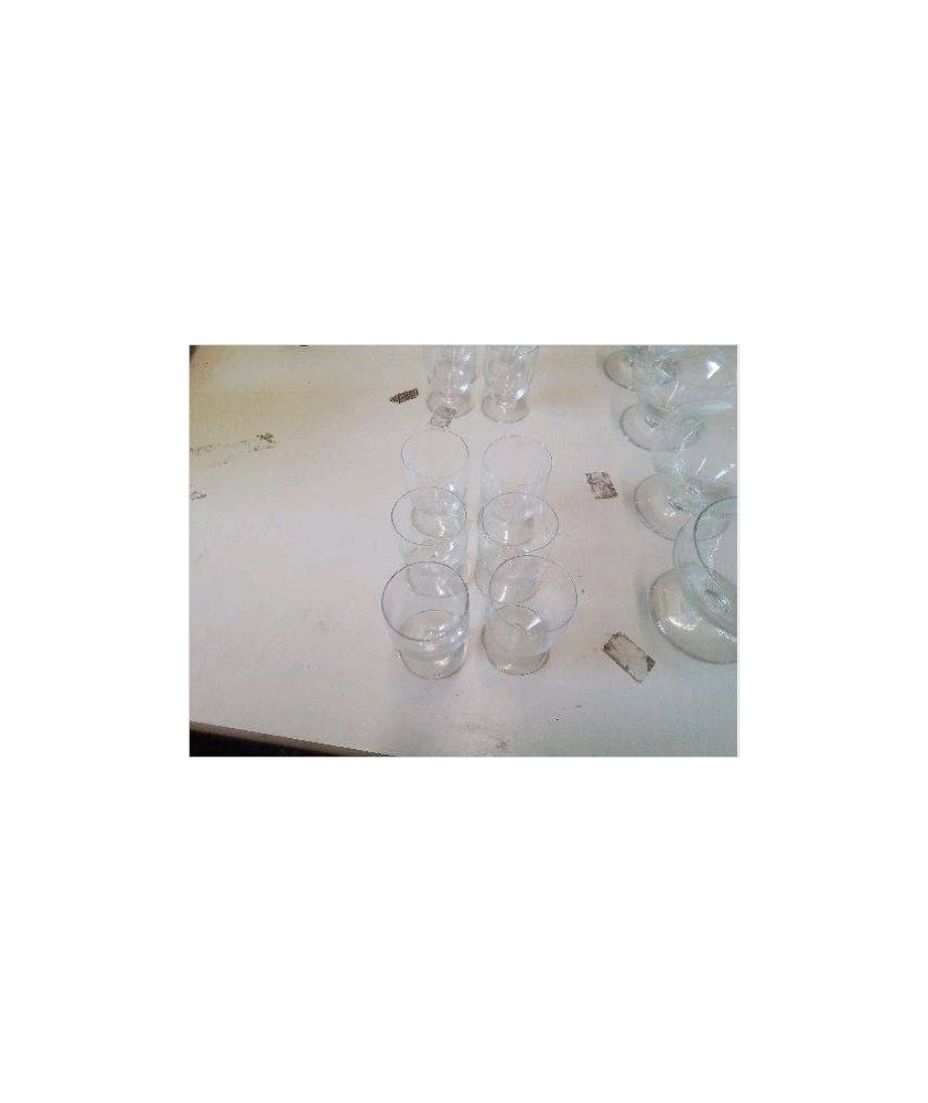 LOT DE 6 PETITS VERRE EN CRISTAL 
