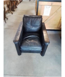  FAUTEUIL CUIR NOIR