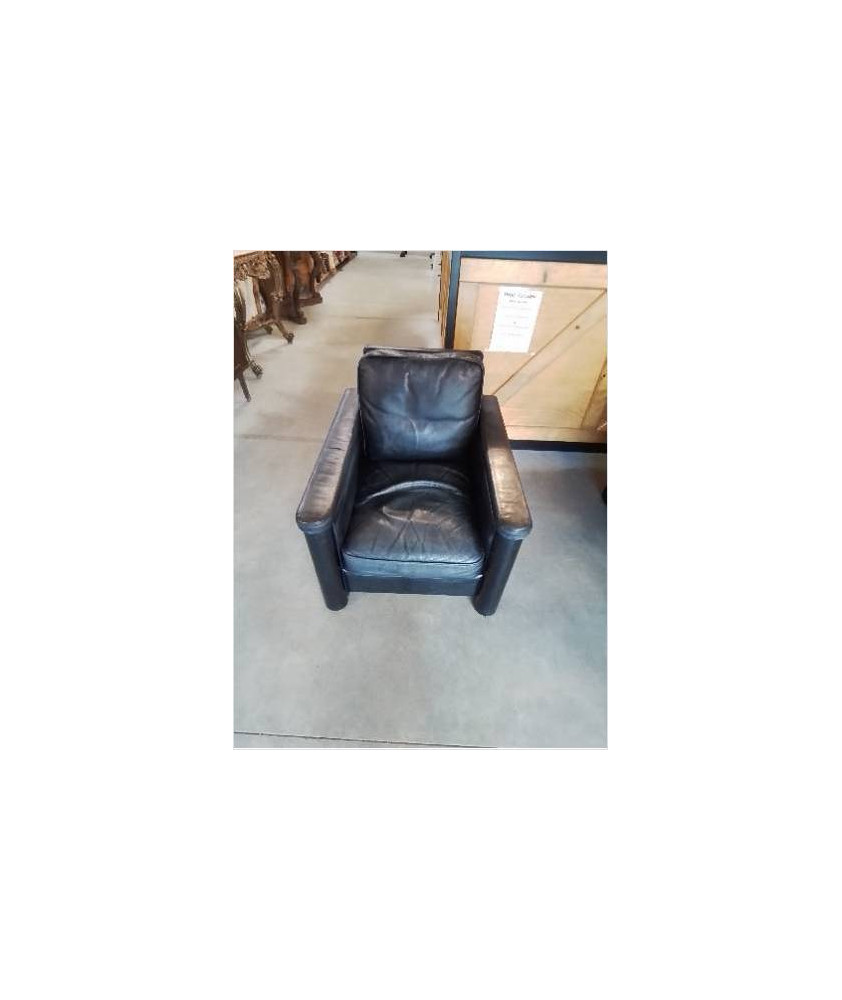  FAUTEUIL CUIR NOIR