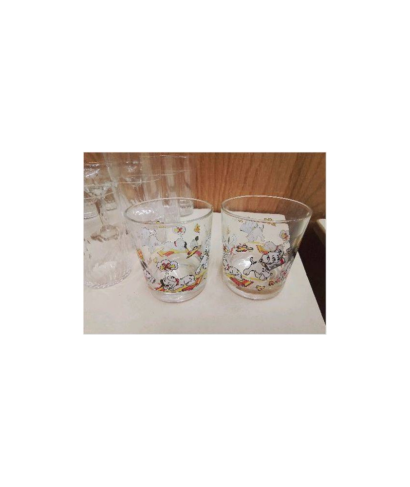 LOT DE 2 VERRES DALMATIENS 