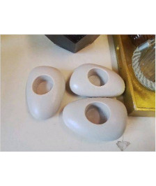 LOT DE 3 BOUGEOIR GALET 