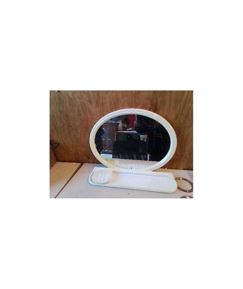 ENSEMBLE MIROIR OVAL ET PORTE SAVON  