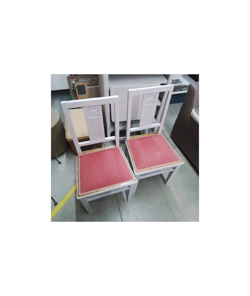 PAIRE DE CHAISES ASSISES ROUGES 