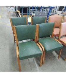 4 CHAISES VERTES STEINER 