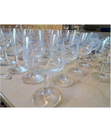 LOT DE 6 VERRES A VIN ROUGE EN CRISTAL