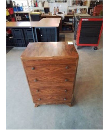 COMMODE BOIS  ART DECO 4 TIROIRS 
