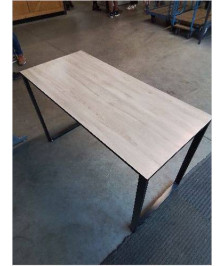 BUREAU RECTANGULAIRE BOIS PIÈTEMENT METAL