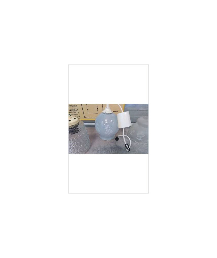 SUSPENSION VERRE BLEUE 