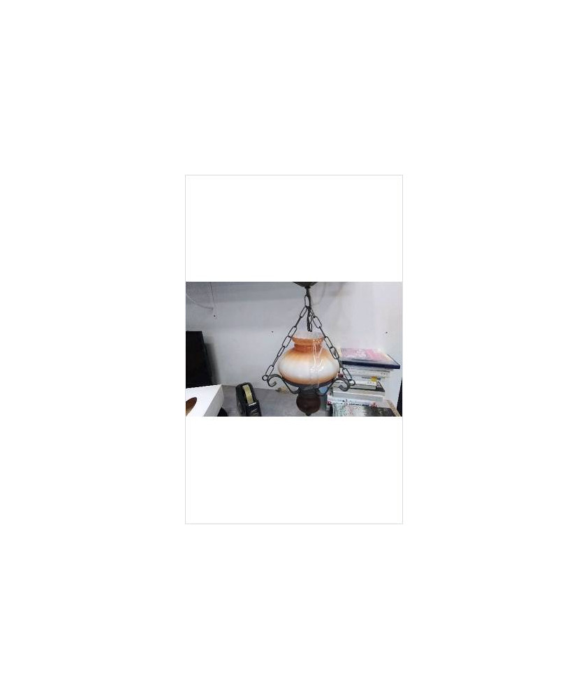 LUSTRE BOIS ET VERRE 