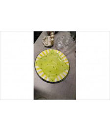 PLAT ROND JAUNE/ VERT