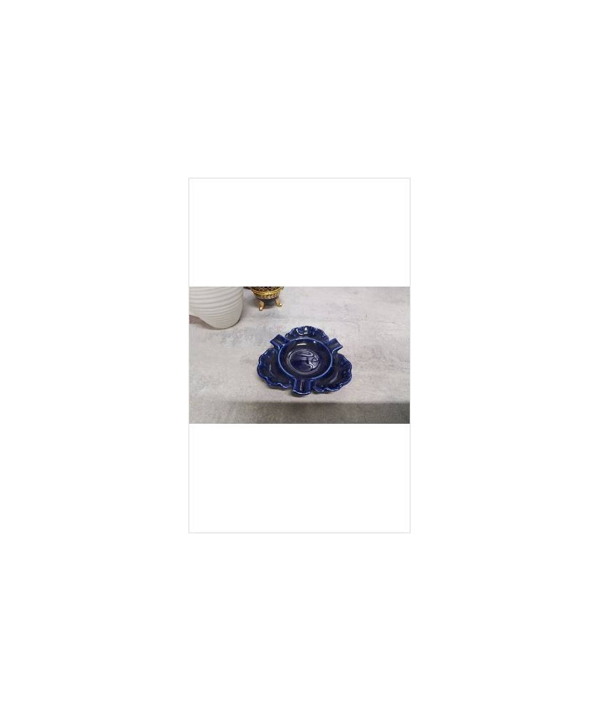CENDRIER BLEU LIMOGES 