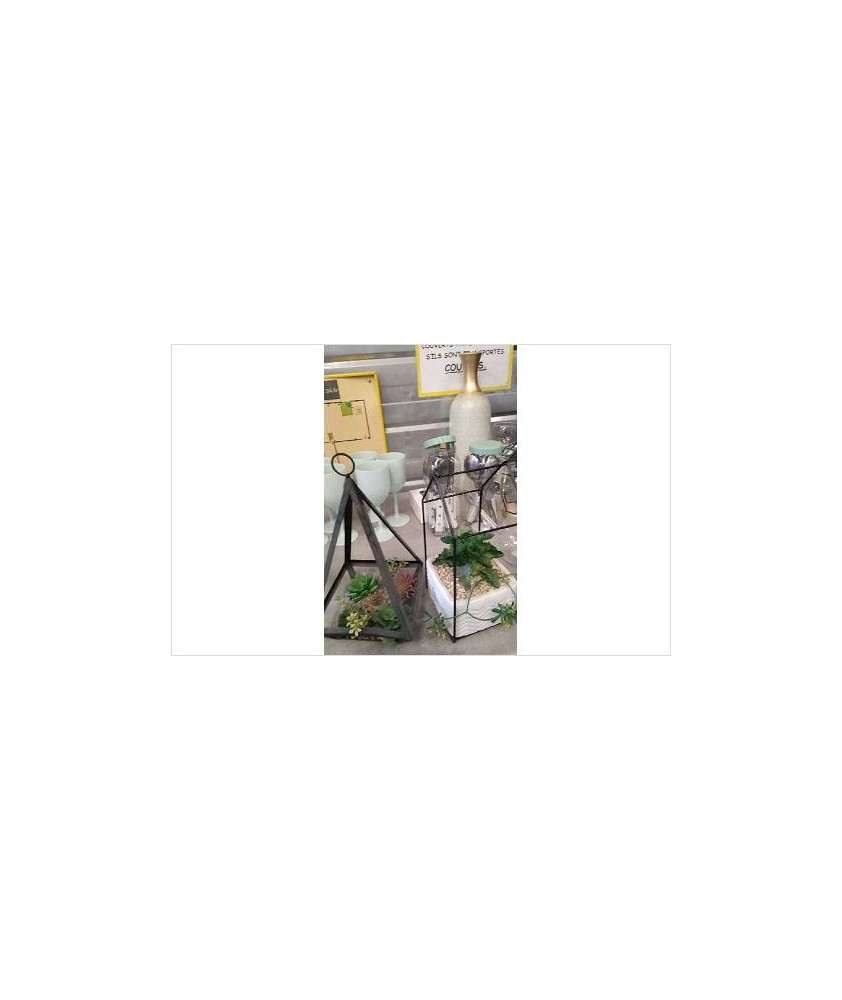 DECO FLEURS SYNTHÉTIQUE SUR SUPPORT METAL 
