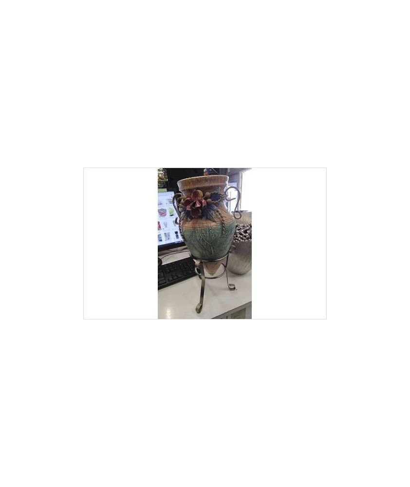 DECO AMPHORE SUR PIED ( H38CM)
