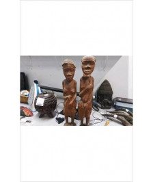COUPLE AFRICAIN BOIS 